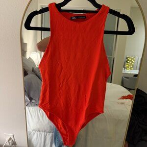 Zara Red Tank Bodysuit